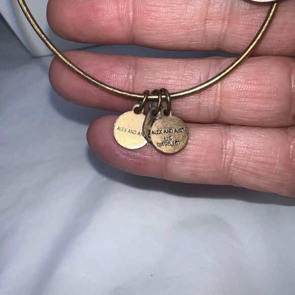 Alex and Ani Antiqued Gold Tone “Aunt” Charm Bracelet - Picture 5 of 7